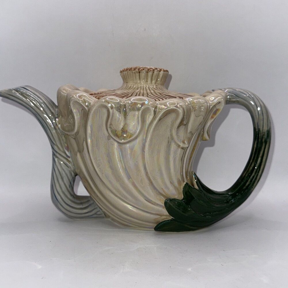 Fitz  And Floyd Art Nouveau Tea Pot Iridescent Glaze